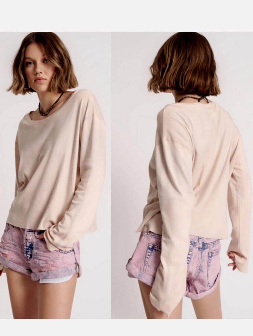 One Teaspoon AXEL BOYFRIEND LONG SLEEVE TEE OVERSIZED